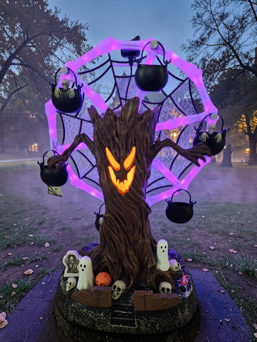 🎁LAST DAY 50% OFF🎃 Animated Halloween Ghost Tree Ferris Wheel 🎡