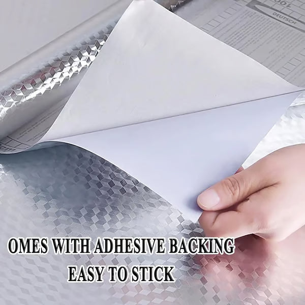 🏅Stainless Steel Kitchen Oil-Proof Adhesive Wallpaper Roll