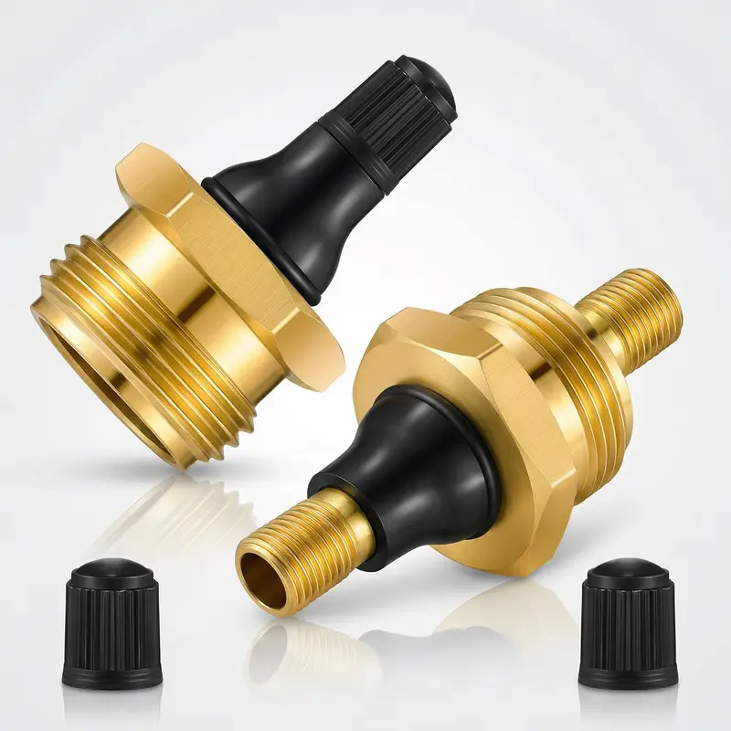 2-Pcs Brass RV Blow Out Plugs with Drain Valve❄️
