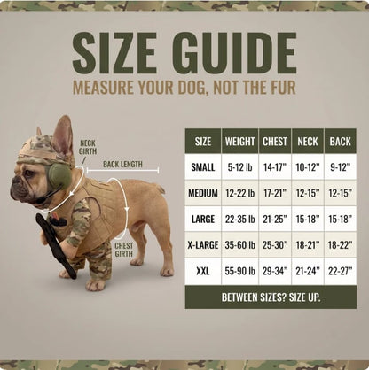 🐶 PawTrooper™ Dog Soldier Costume – Funny Tactical Pet Outfit
