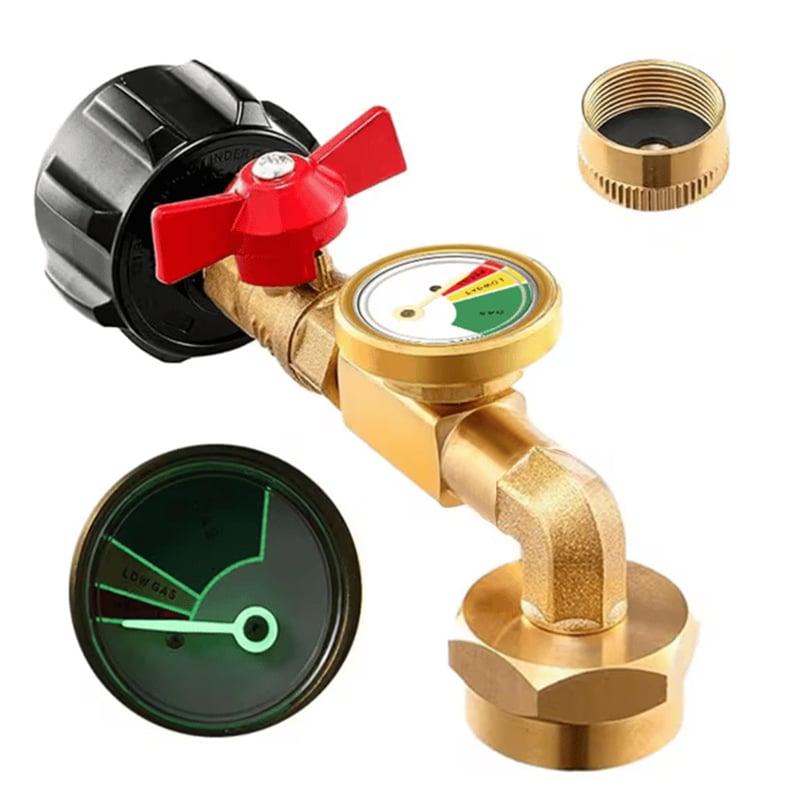 🏅Top-Rated Propane Refill Elbow Adapter with Tank Gauge