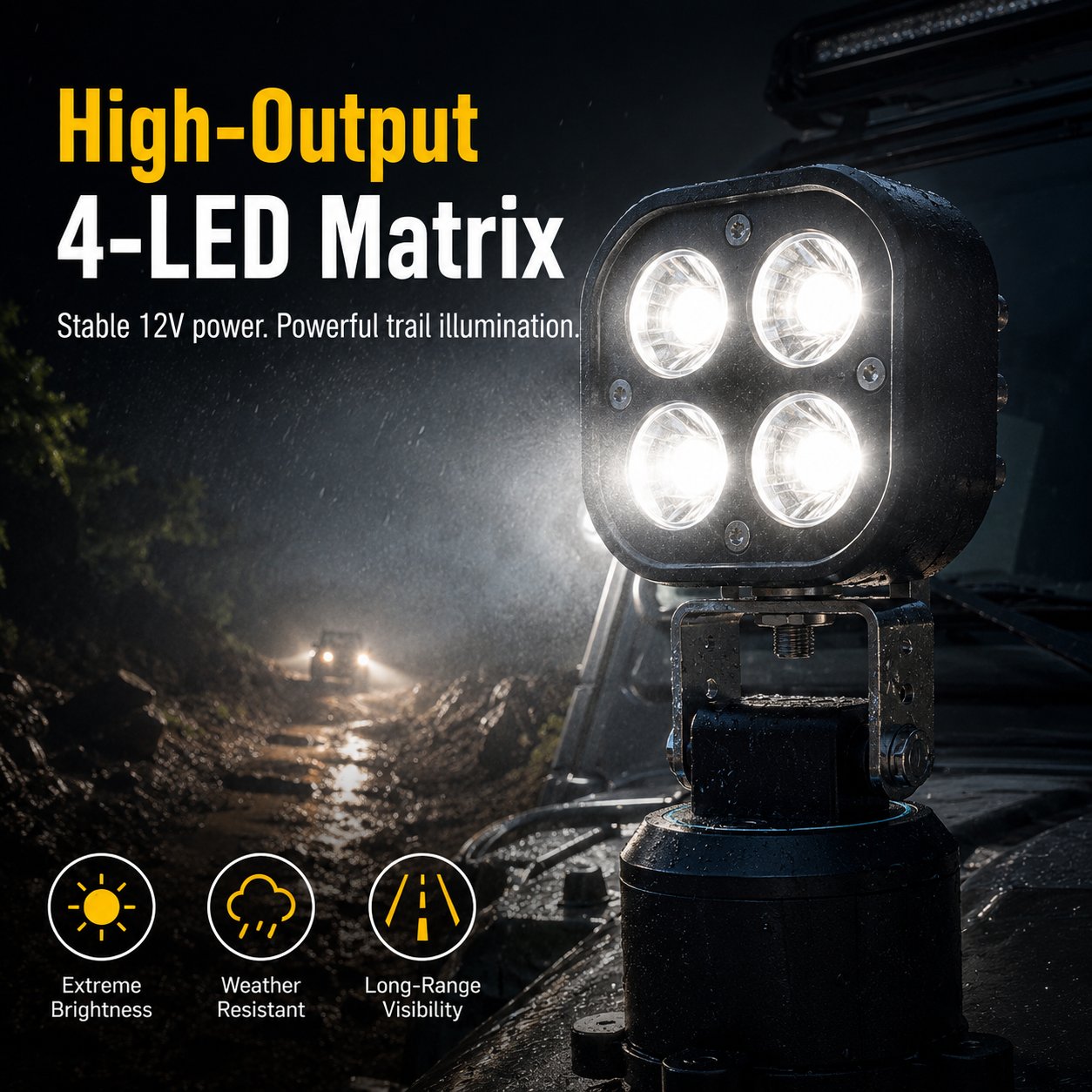 🚙 🔥Omni-Directional 360-degree rotation LED Pod Light
