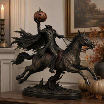 ⏰Limited Stock 50% OFF - 🎃🏇Midnight Chase Headless Horseman Statue