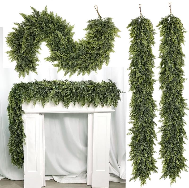 💥6 FT Artificial  Cypress Rattan – Winter Greenery