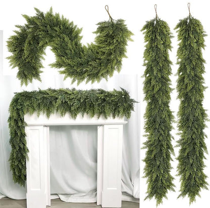 💥6 FT Artificial  Cypress Rattan – Winter Greenery