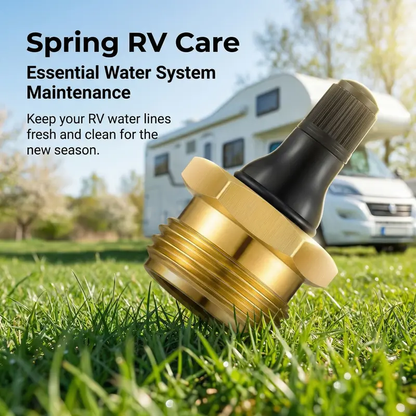 2-Pcs Brass RV Blow Out Plugs with Drain Valve❄️
