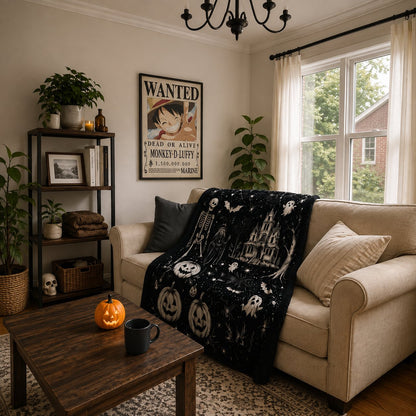 🔥Last Day 48% OFF - 🎃👻Trick Or Trace Halloween Coloring Blanket🎨