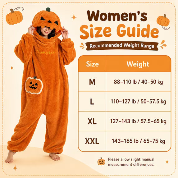 Halloween Pumpkin Onesie Pajamas - Cozy Fleece Jack-O-Lantern Costume