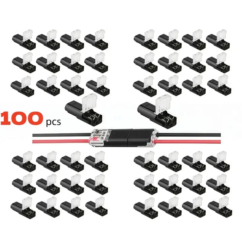 🏆👍🚀Double-Wire Plug-in Connector Led Light Strip Connectors 2 Pin