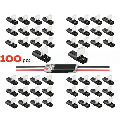 🏆👍🚀Double-Wire Plug-in Connector Led Light Strip Connectors 2 Pin