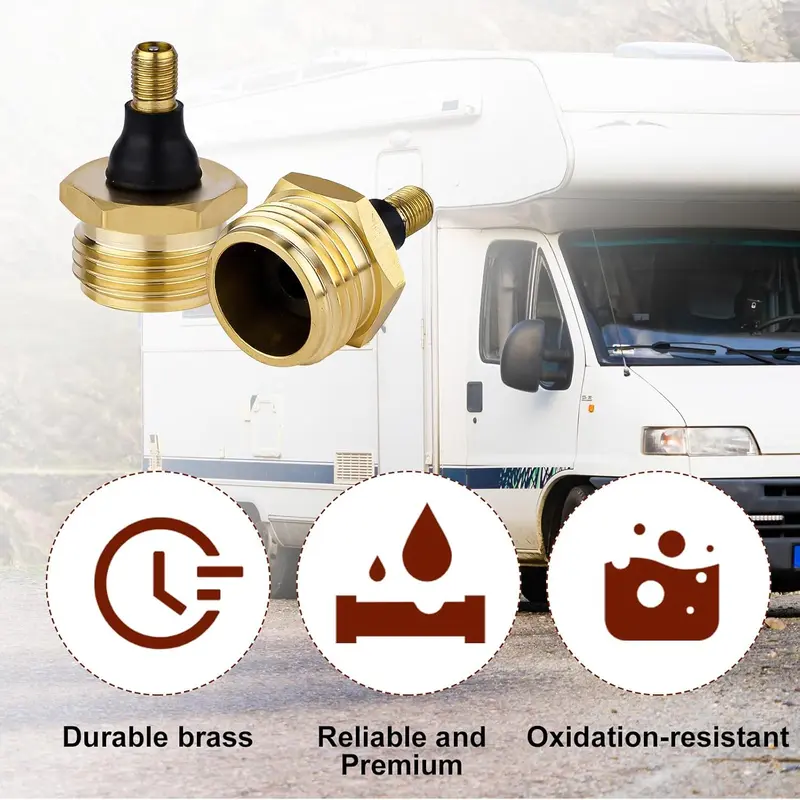 2-Pcs Brass RV Blow Out Plugs with Drain Valve❄️