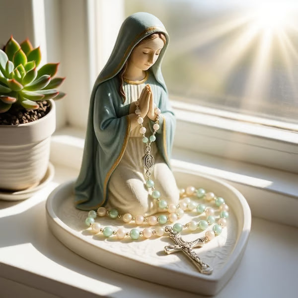 Faith is priceless🙏Handcrafted Virgin Mary Rosary Holder🔥