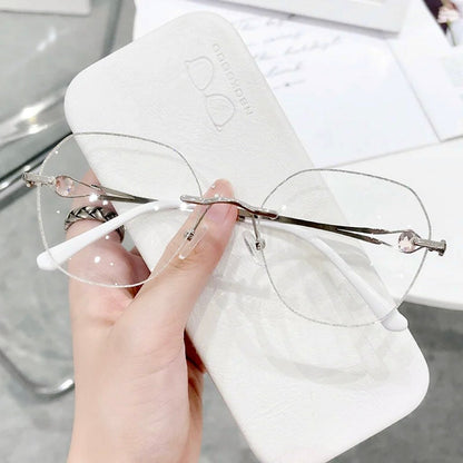 🌟WOMEN'S DIAMOND RIMLESS ANTI-BLUE LIGHT PRESBYOPIA GLASSES