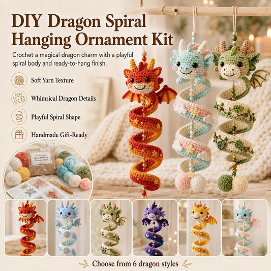 ⏳ Last Day 49% OFF – 🐉 Beginner-Friendly DIY Enchanted Dragon Spiral Hanging Ornament Kit | Complete Kit with All Tools & Step-by-Step Guide Included 💕