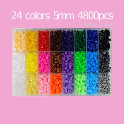 Hama Beads Box Set - 24/48/72 Colors 2.6mm & 5mm Fuse Beads with Storage Box