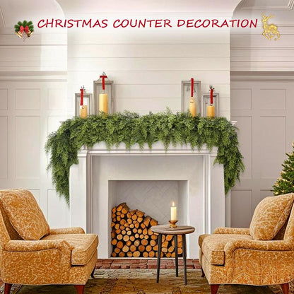 💥6 FT Artificial  Cypress Rattan – Winter Greenery