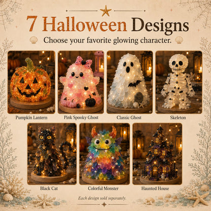 💯⏳49% OFF – 🎃 Beginner-Friendly DIY Lighted Sea Glass Halloween Character Kit Collection | Complete Kit with Sea Glass Pieces, LED Lights & Step-by-Step Guide Included 💕