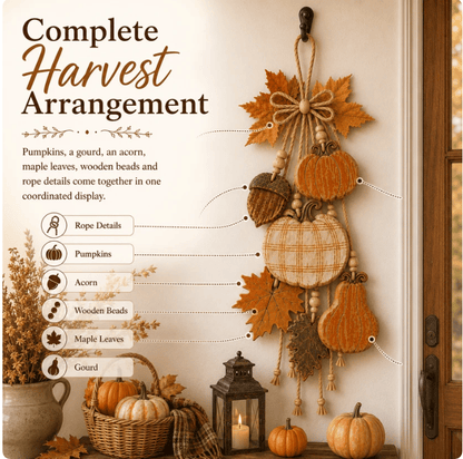 Rustic Harvest WoodenDoor Hanger