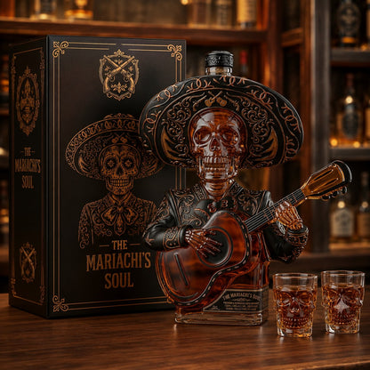 💀 El Mariachi's Soul – Mexican Mariachi Skeleton Decanter Set