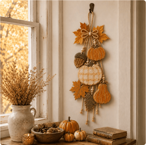 Rustic Harvest WoodenDoor Hanger