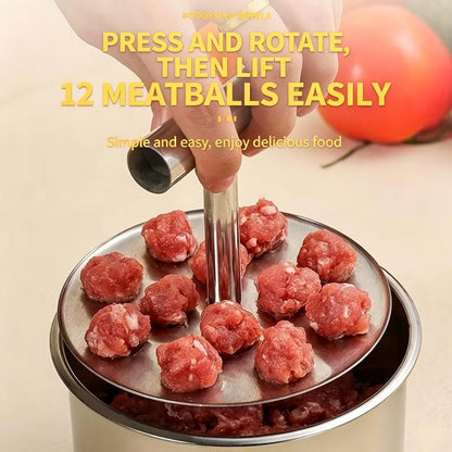 Upgrade 6/12 Ball Manual Meatball Maker Tool, Stainless Steel Meatball Making Mold, Home Cooking Tools for Kitchen