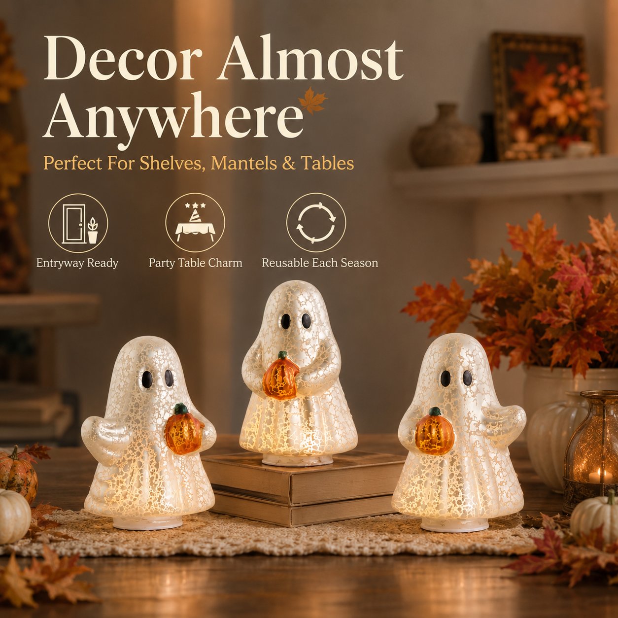 Beleuchtetes Halloween-Geisterfiguren-Set👻🏡