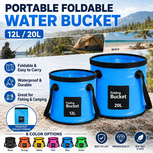 ⏰Limited Stock 50% OFF💦🎣Portable Foldable Water Bucket - Perfect for Fishing, Camping, Traveling!!