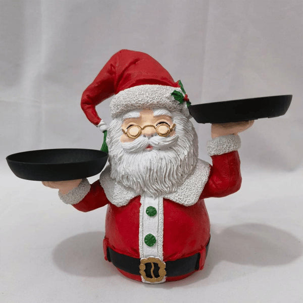 🎄 Christmas Resin Snowman Snack Rack Holder – 2-Tiered Dessert & Candy Bowl Stand for Party Table 🍰✨