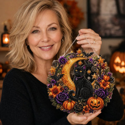 🎃 DIY Halloween Diamond Art Ornament | Sparkling Hanging Decor ✨