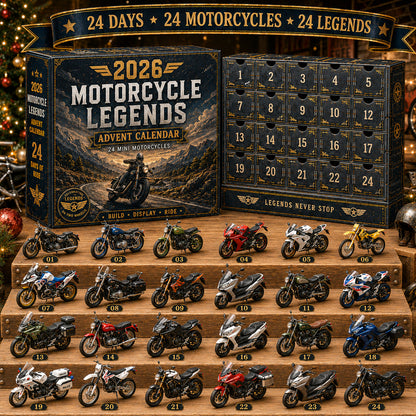 🎁 2026 Motorcycle Legends Advent Calendar – 24 Days, 24 Mini Motorcycles, 24 Legendary Rides
