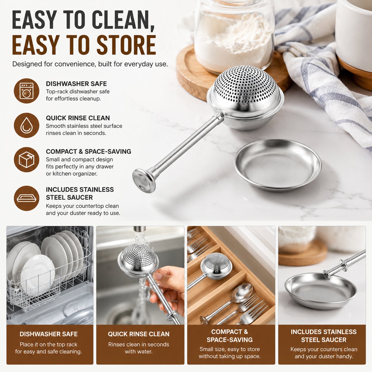 👩‍🍳Flour Duster for Baking & Dessert Decorating