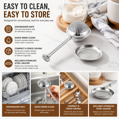 👩‍🍳Flour Duster for Baking & Dessert Decorating