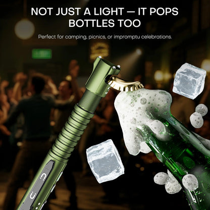 EDC Flashlight Rechargeable,800 Lumen Small Flashlight with Magnetic Clip & Base, 11 Modes LED Flashlight,Glass Breaker&Bottle Opener, USB-C Flashlight for Working,Home and Emergency