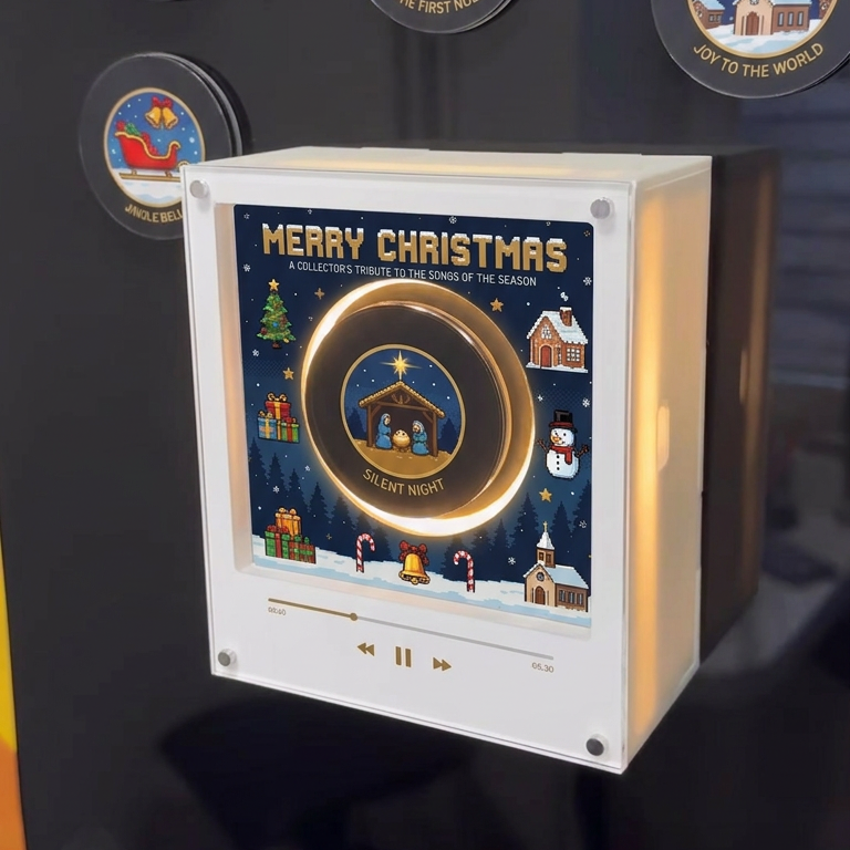 💽Christmas Magnetic Music Player Set Magnets for Refrigerator
