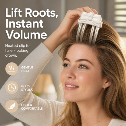 ⏰Wireless Heated Volumizing Root Lift Clip - Salon Crown Volume Styling Tool for Fine Flat Hair