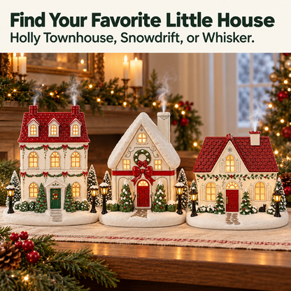 🏠 Christmas House Aroma Diffuser – Gentle Mist & Glowing Windows
