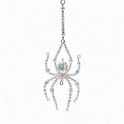 Gothic Crystal Spider Web Suncatcher - Handcrafted Witchy Window Prism & Hanging Rainbow Catcher