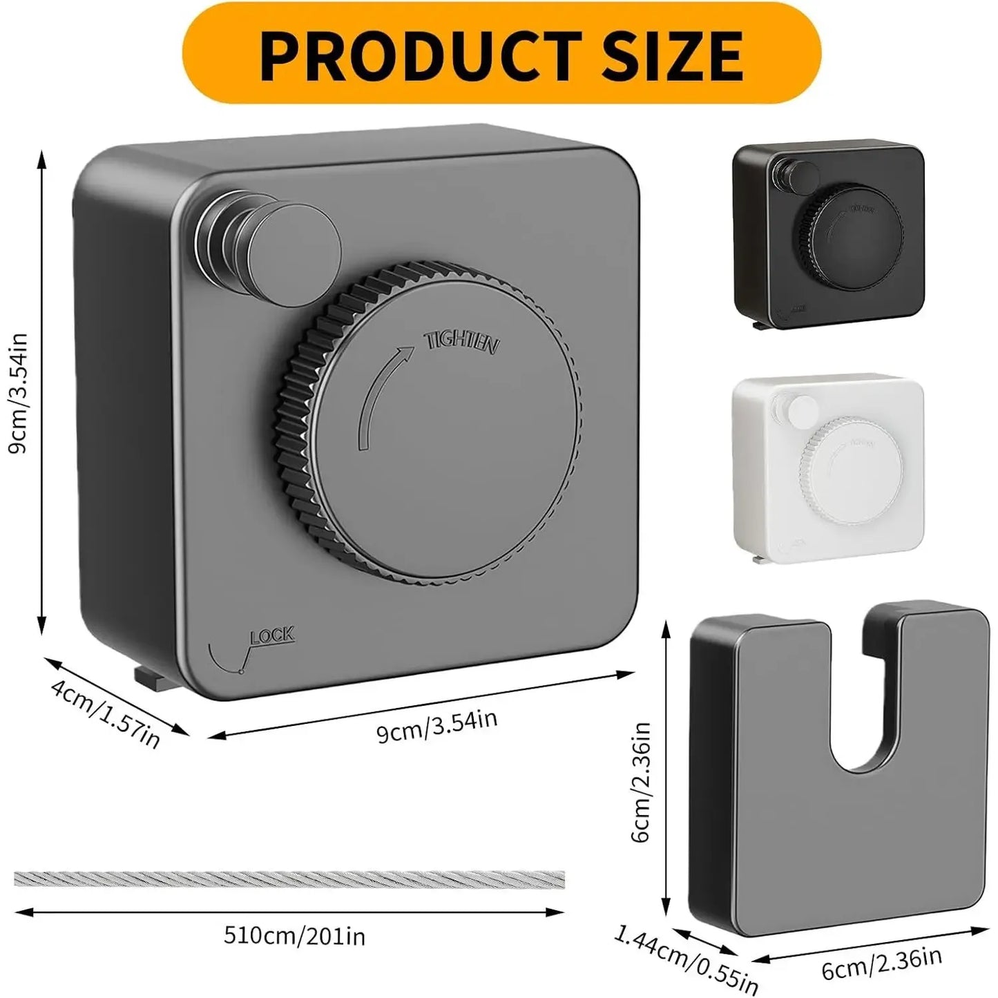 🧺 Retractable Stainless Steel Clothesline – Dry More, Save Space