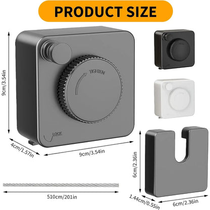 🧺 Retractable Stainless Steel Clothesline – Dry More, Save Space