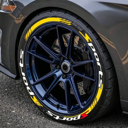 🔥 4PCS 3D Tire Lettering Stickers – Thickened Wheel Sidewall Decals for Cars & Motorcycles