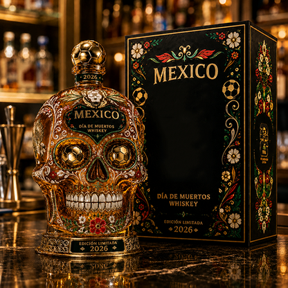 ⚽🇲🇽Mexico 2026 Día de Muertos Whiskey Bottle