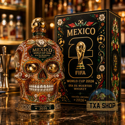 ⚽🇲🇽Mexico 2026 Día de Muertos Whiskey Bottle
