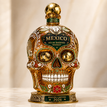 ⚽🇲🇽Mexico 2026 Día de Muertos Whiskey Bottle