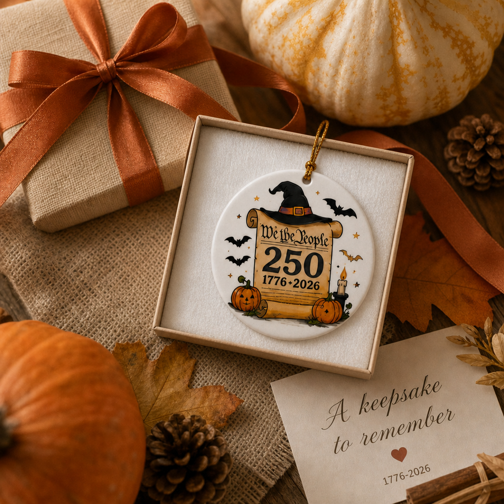 🎃🇺🇸 Halloween 250th Anniversary Ornament Collection – Celebrate America's 250th with a Spooky Twist