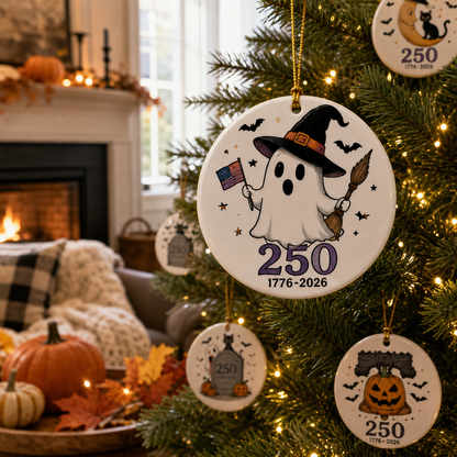🎃🇺🇸 Halloween 250th Anniversary Ornament Collection – Celebrate America's 250th with a Spooky Twist