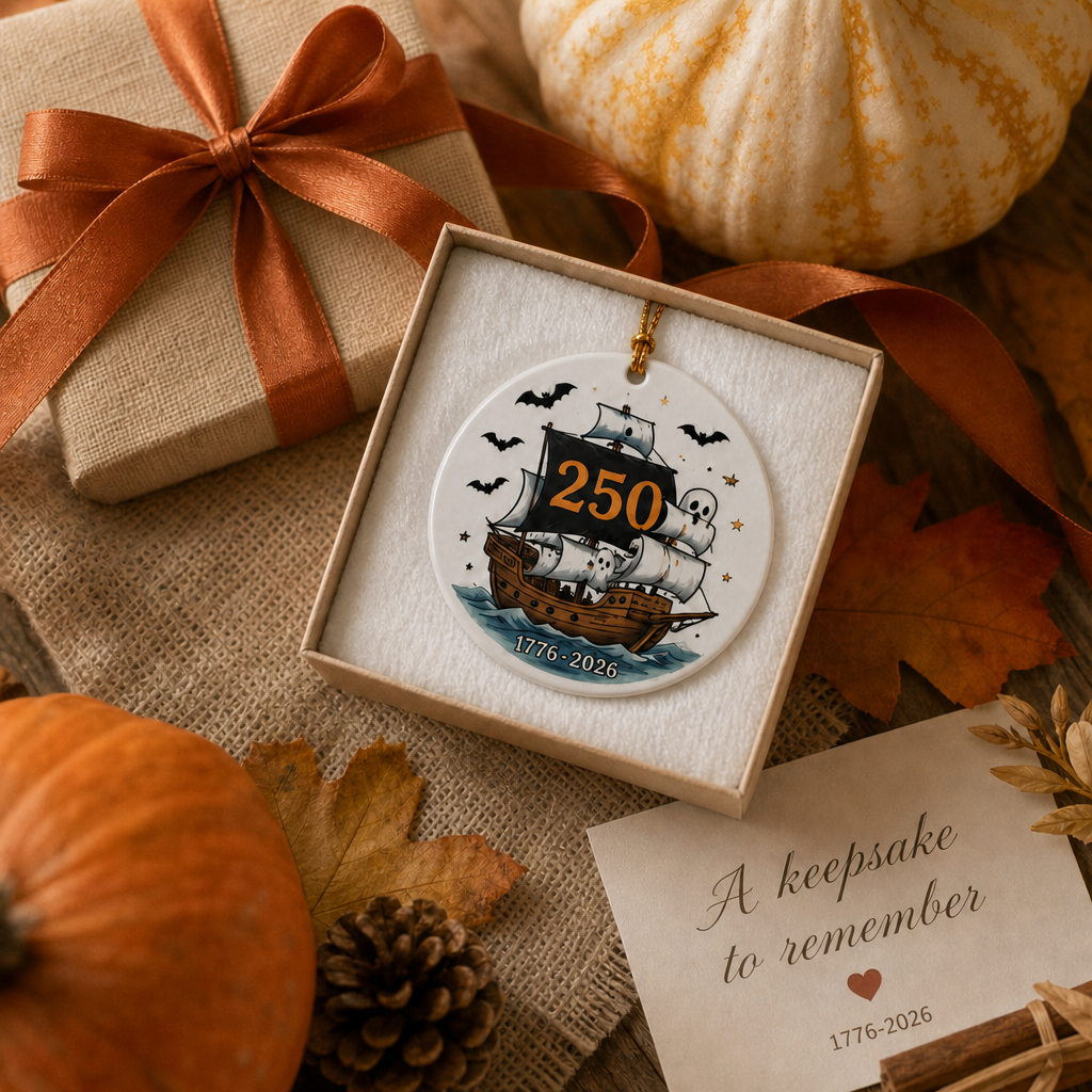 🎃🇺🇸 Halloween 250th Anniversary Ornament Collection – Celebrate America's 250th with a Spooky Twist