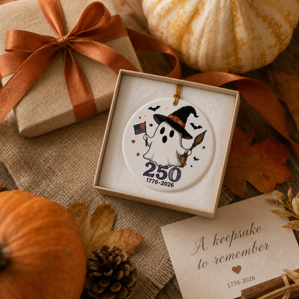 🎃🇺🇸 Halloween 250th Anniversary Ornament Collection – Celebrate America's 250th with a Spooky Twist