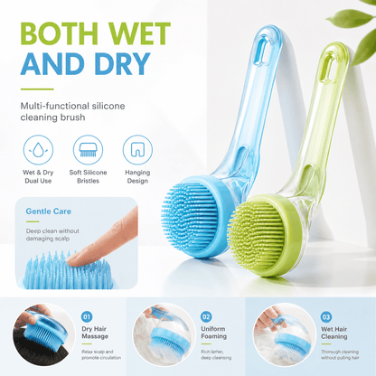 2-in-1 Pet Bath Brush & Shampoo Dispenser