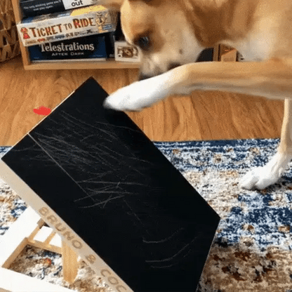Dog Nail Scratch Board with Treat Box – Stress Free Nail Filing for Dogs