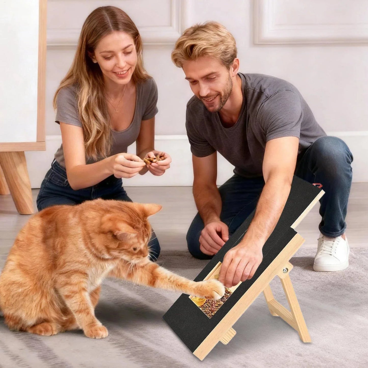 Dog Nail Scratch Board with Treat Box – Stress Free Nail Filing for Dogs